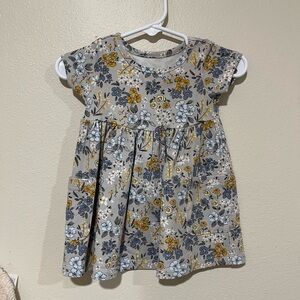 Quince Gray Floral Kids Dress